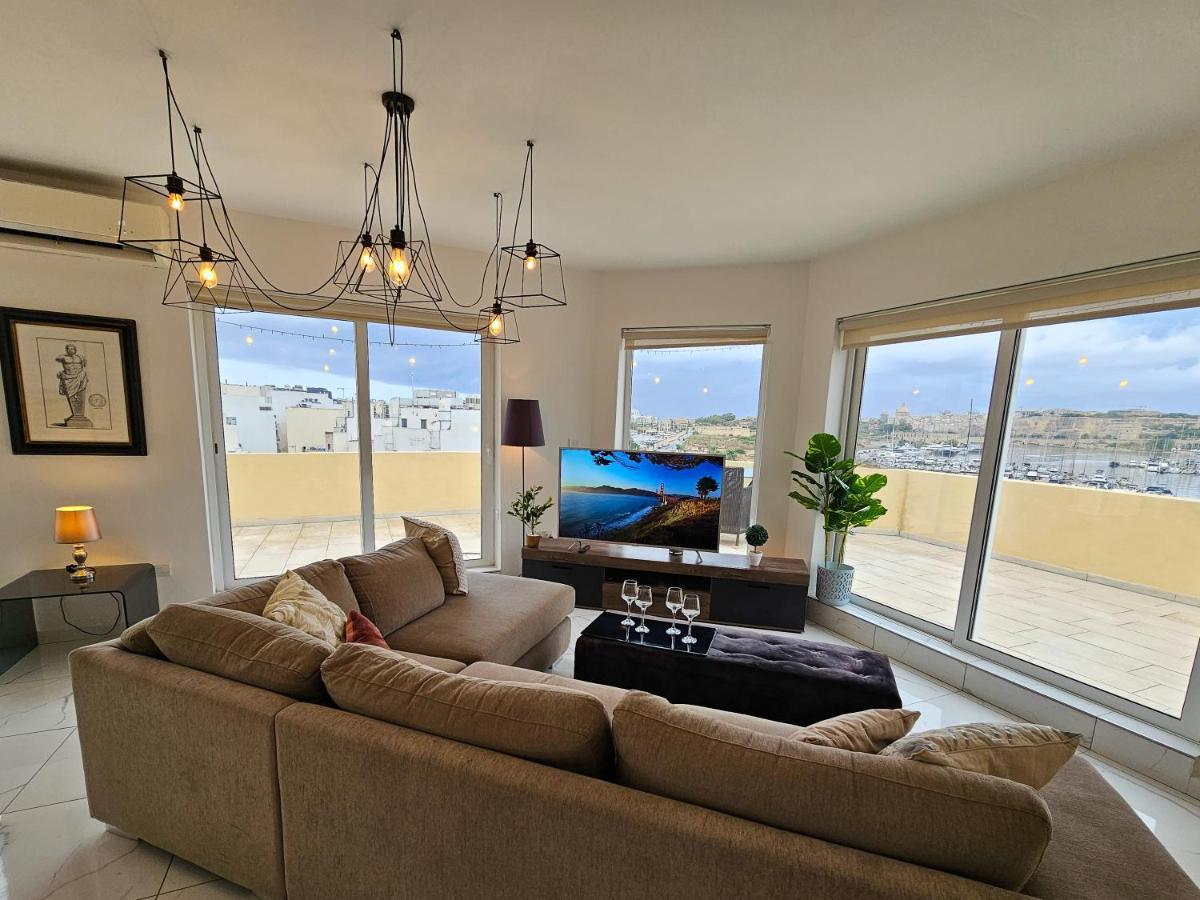 Mive Luxury Sea View Penthouse Daire Gzira Dış mekan fotoğraf